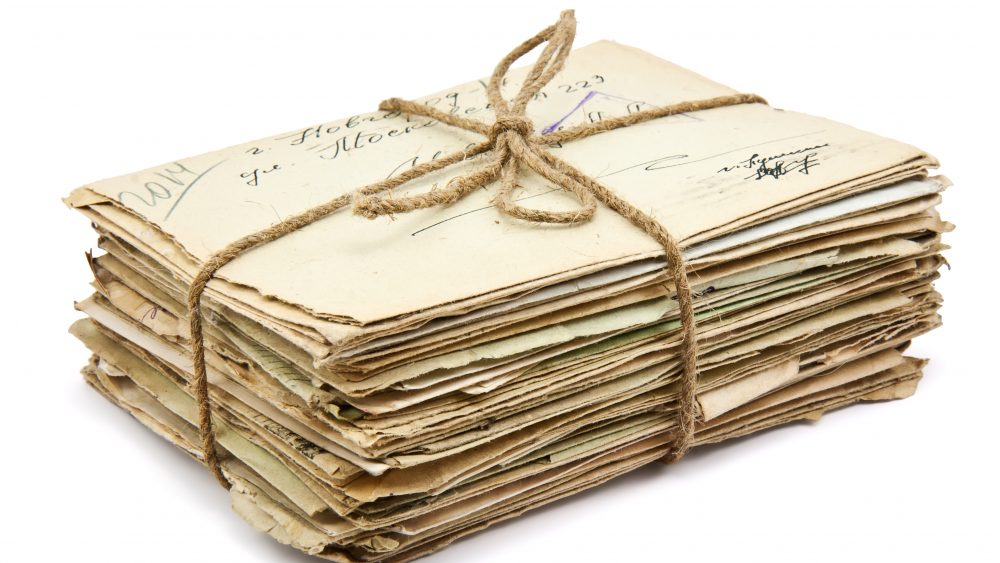 Stack of old letters